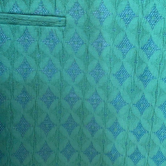 Zara Green Blazer w/ Faint Jacquard Print Size XL - Picture 2 of 5